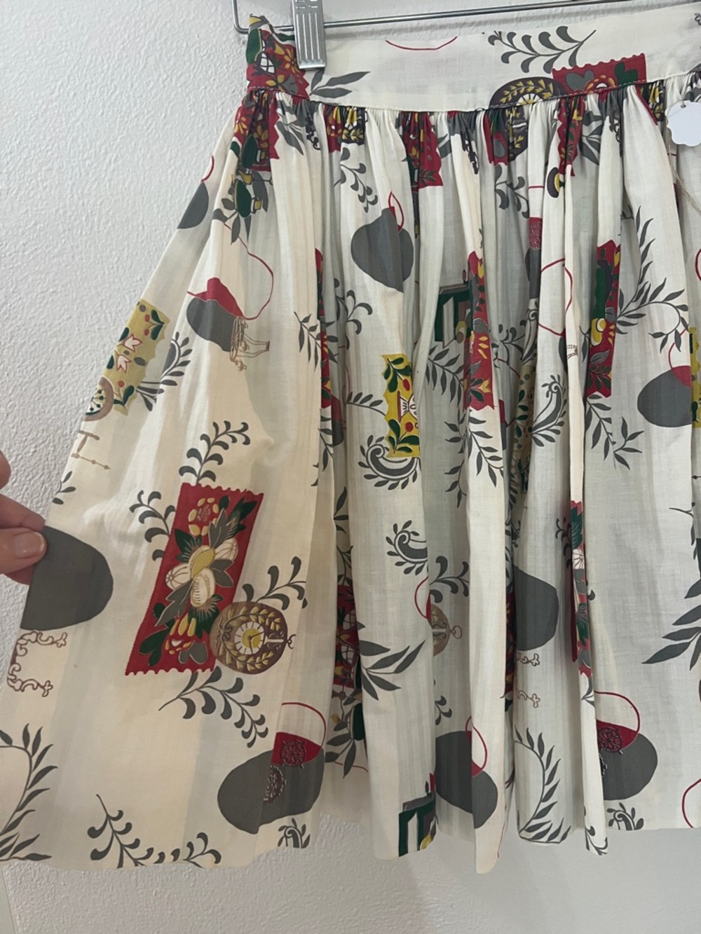 Vintage 50’s handmade full gathered waist apron the pattern is fabulous, decor - Picture 9 of 10